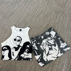 Matching skirt and shirt set